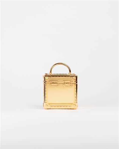 Gold Metal Box Bag 